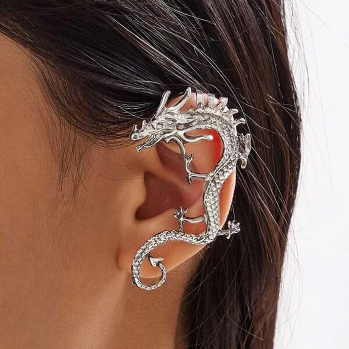 Dragon Ear Clip Vintage Punk Jewelry Accessories Earrings for Women and Men Clip on Earrings Boucle Oreille Femme 2021 Party