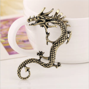 Dragon Ear Clip Vintage Punk Jewelry Accessories Earrings for Women and Men Clip on Earrings Boucle Oreille Femme 2021 Party