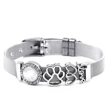 DINGLLY Two-tone Stainless Steel Mesh Bracelets For Women Men Golden Love Heart Beaded 10mm Ribbon Mesh Bracelet &amp; Bangle Gifts