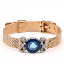 DINGLLY Two-tone Stainless Steel Mesh Bracelets For Women Men Golden Love Heart Beaded 10mm Ribbon Mesh Bracelet &amp; Bangle Gifts