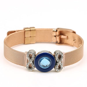 DINGLLY Two-tone Stainless Steel Mesh Bracelets For Women Men Golden Love Heart Beaded 10mm Ribbon Mesh Bracelet &amp; Bangle Gifts