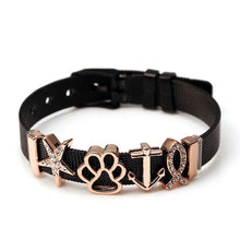 DINGLLY Two-tone Stainless Steel Mesh Bracelets For Women Men Golden Love Heart Beaded 10mm Ribbon Mesh Bracelet &amp; Bangle Gifts