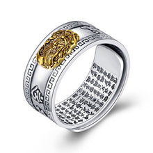 Unisex Men Pixiu Charms Ring Bracelet Chinese Feng Shui Amulet Wealth and Lucky Open Adjustable Ring Bead Bracelet