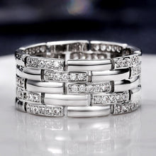 VAGZEB Fashion 925 Sterling Silver Couple Rings Inlaid Shiny CZ Stones Marriage Ring High Quality Male Female Jewelry Drop Ship