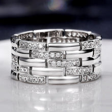 VAGZEB Fashion 925 Sterling Silver Couple Rings Inlaid Shiny CZ Stones Marriage Ring High Quality Male Female Jewelry Drop Ship