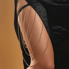Bohemian Boho Gold Color Metal Beaded Chain Thigh Chain For Women Big Snake Pendants Leg Chain Body Jewelry Beach Style Gift