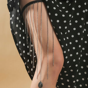 Bohemian Boho Gold Color Metal Beaded Chain Thigh Chain For Women Big Snake Pendants Leg Chain Body Jewelry Beach Style Gift