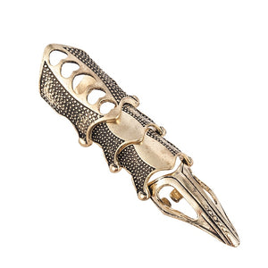 2020 NEW Fashion Cool Men Boys Punk Gothic Rock Scroll Joint Armor Knuckle Metal Full Finger Rings Gold Cospaly DIY Rings