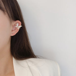 2020 Fashion Geometric Butterfly Clip Earring For Teens Women Ear Cuffs Cool Jewelry Retro Chain Long Hanging Earings Metal Gift