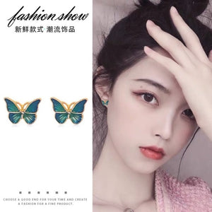 2020 Fashion Geometric Butterfly Clip Earring For Teens Women Ear Cuffs Cool Jewelry Retro Chain Long Hanging Earings Metal Gift