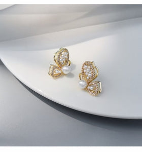 2021 New Trendy Long Butterfly Clip Earrings Ear Hook Pearl Ear Clips Without Pierced Ears Chain Earrings Women Girls Jewelry