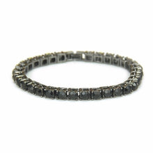 Hip Hop Men&#39;s Iced Out Crystal Single/Double Row Tennis Bracelet Bling Iced Out Cubic Zirconia Bracelets Link Chain Jewelry
