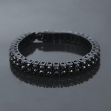 Hip Hop Men&#39;s Iced Out Crystal Single/Double Row Tennis Bracelet Bling Iced Out Cubic Zirconia Bracelets Link Chain Jewelry