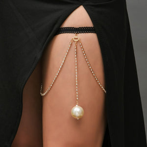 Bohemian Boho Gold Color Metal Beaded Chain Thigh Chain For Women Big Snake Pendants Leg Chain Body Jewelry Beach Style Gift