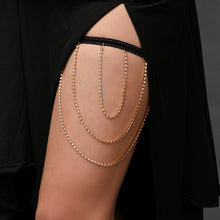 Bohemian Boho Gold Color Metal Beaded Chain Thigh Chain For Women Big Snake Pendants Leg Chain Body Jewelry Beach Style Gift