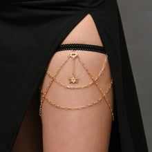 Bohemian Boho Gold Color Metal Beaded Chain Thigh Chain For Women Big Snake Pendants Leg Chain Body Jewelry Beach Style Gift