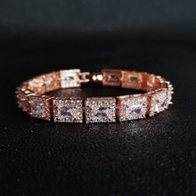 2022 New Arrivals 18CM Luxury Heart Rose Gold Silver Color Bracelet Bangle for Women Wedding Bride on Hand Gift Jewelry S5777