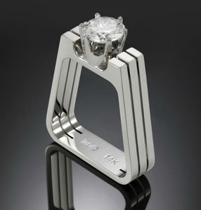Real 14K White Gold with Stamp Ring for Women Men Unisex 100% Real Natural Diamond Jewelry Luxury Pave Setting  14 K Gold Rings