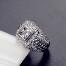 Hiphop/Rock 14K White Gold Jewelry Ring Men Fine Anillos Plata 925 Para Mujer Bizuteria Gemstone 14 K Gold Wedding Rings Male