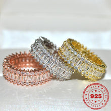 14 K Rose Gold color AAA Moissanite with Zircon Gemstone Invisible Setting Silver color 925 Jewelry Natural Bizuteria Rings