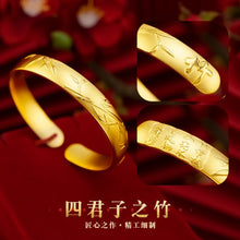 14K Gold Bangles Jewelry for Women Not Fade Gold Pulseira Feminina Bizuteria Wedding Solid 14 K Gold Trendy Bangles Females Gift