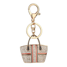 Rhinestone Alloy Handbag Sparkling Charm Keychain Bag Handbag Key Pendant - bosseybling