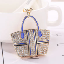 Rhinestone Alloy Handbag Sparkling Charm Keychain Bag Handbag Key Pendant - bosseybling