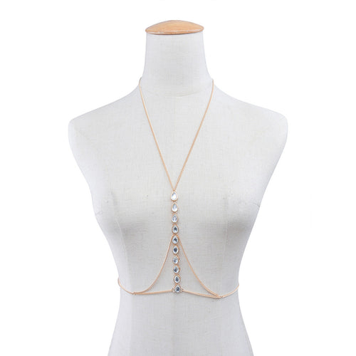 Women Body Chain Jewelry Bikini Waist Gold Belly Beach  Slave Necklace - bosseybling
